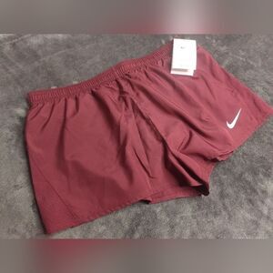 Mens Nike Team 10k Running Shorts Dark Maroon Size X-Large Brief Liner Mesh NWT